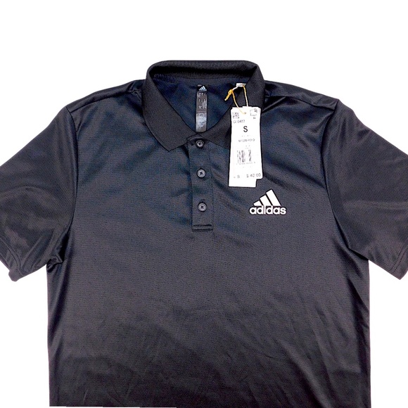 Adidas Men’s AEROREADY Polo Shirt Black Size Small NWT - Picture 3 of 7
